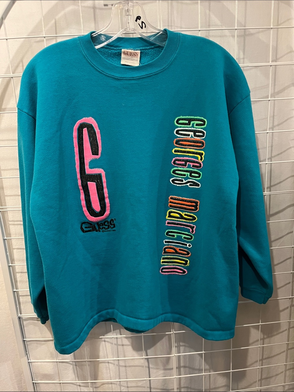 Guess Fans! 80’s Teal Crewneck Rare! Sweatshirt. George Marciano Guess 1983